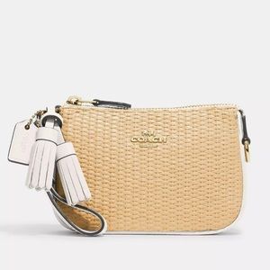 🙅🏻‍♀️SOLD🙅🏻‍♀️❗️on 〽️ Coach Nolita 15 Raffia Wristlet NWT